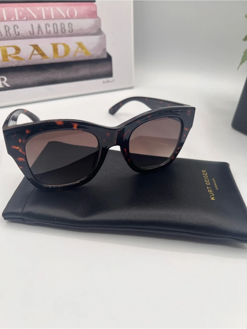 Kurt Geiger Tortoiseshell Cat-Eye Sunglasses NWOT